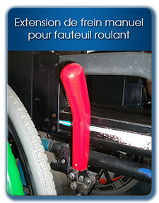 Extension de frein manuel pour fauteuil roulant